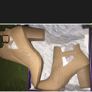Tan booties